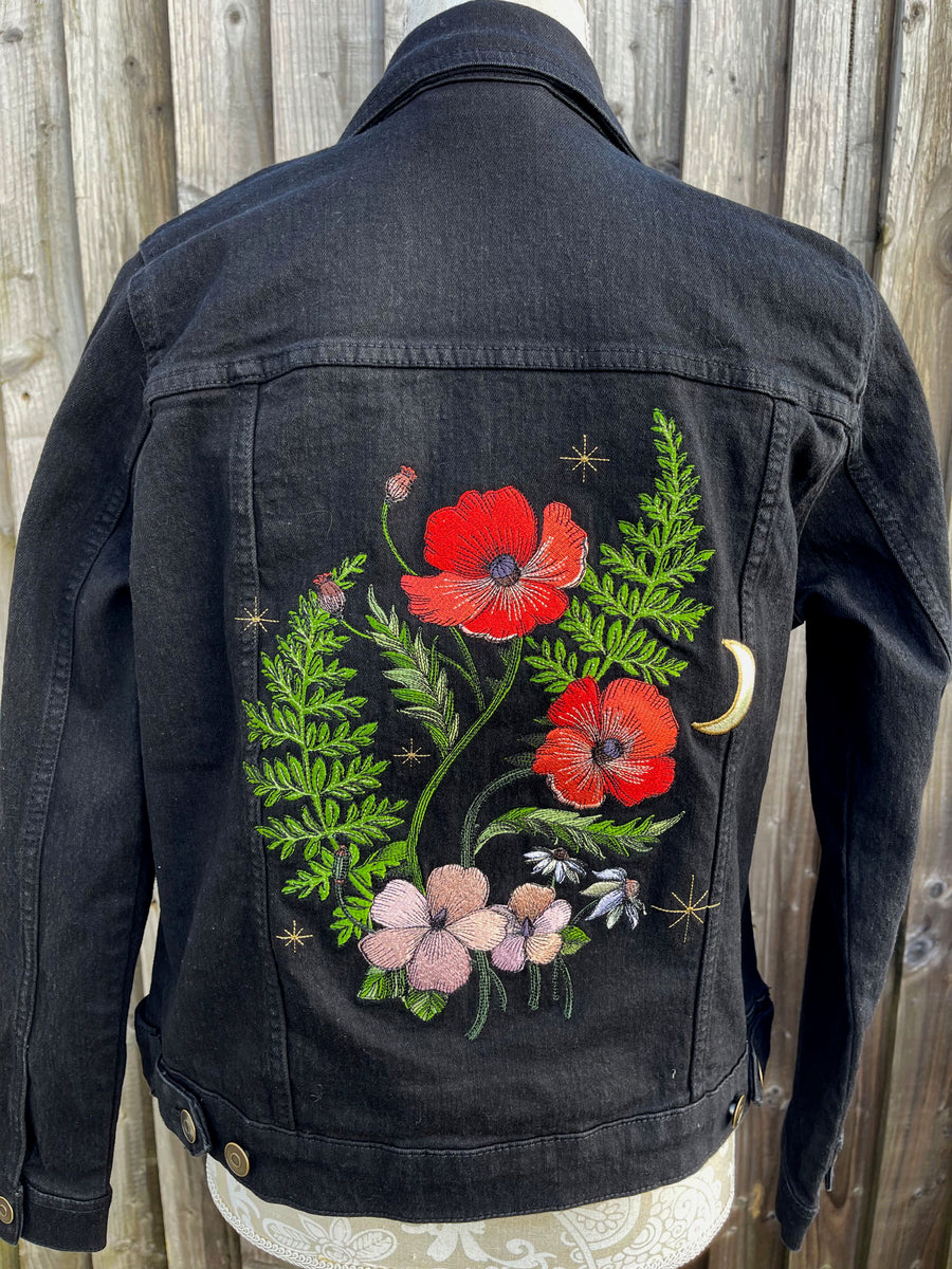 poppy あさぎーにょSILVER FLOWER DENIM JACKET