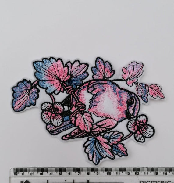 Sweet sunset Songbird iron on embroidery patch
