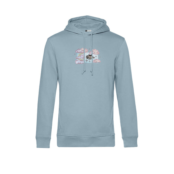 Twilight Evening Sky Bison Flying Organic Hoodie or Sweater