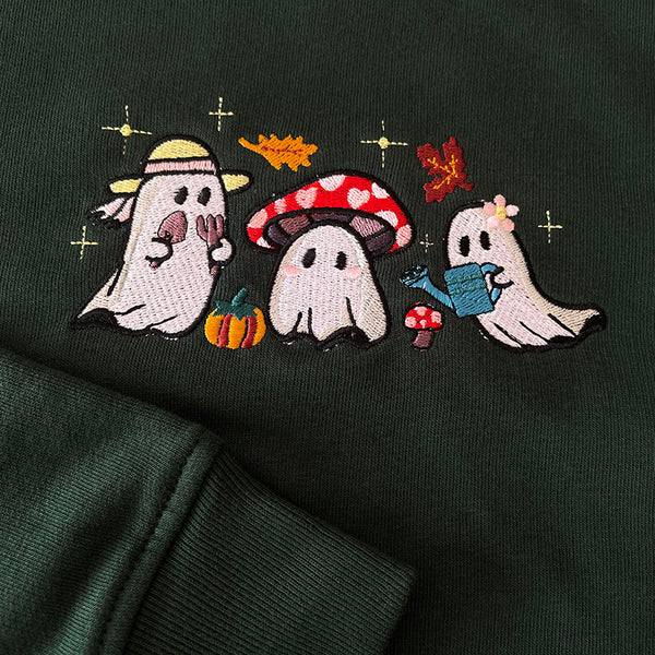 Gardening Ghouls Seasonal Autumn Ghost Hoodie