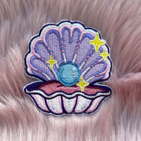 Pastel Pink Clam Shell Iron On Patch