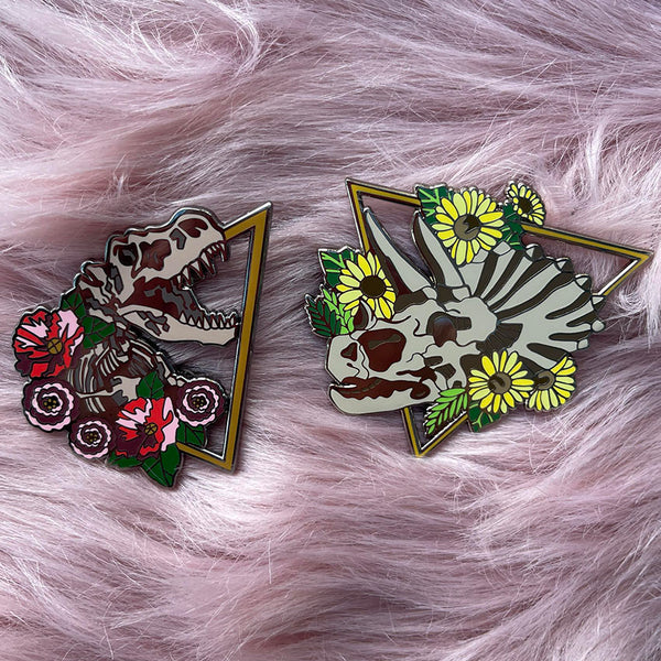 Triceratops Enamel Pin