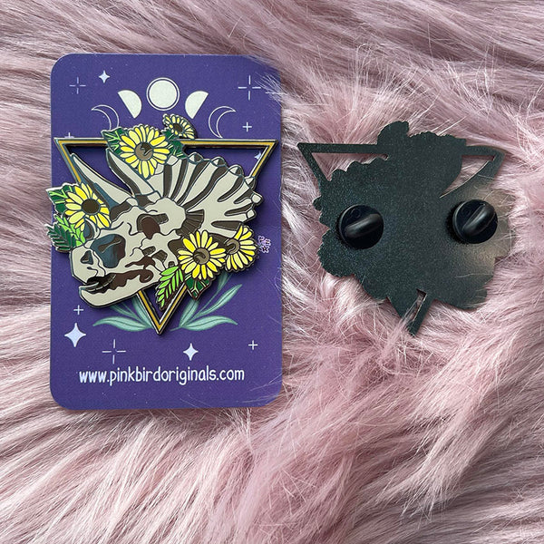 Triceratops Enamel Pin