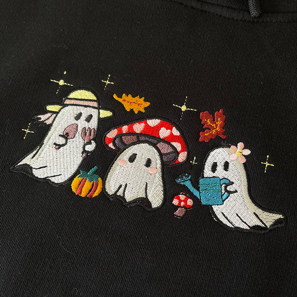 Gardening Ghouls Seasonal Autumn Ghost Hoodie