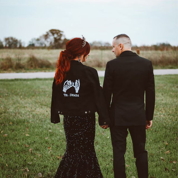 'Til Death Embroidered Denim Jacket