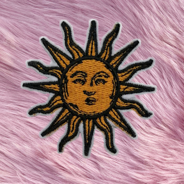 Little Art Nouveau Iron On Embroidery Sun Patch