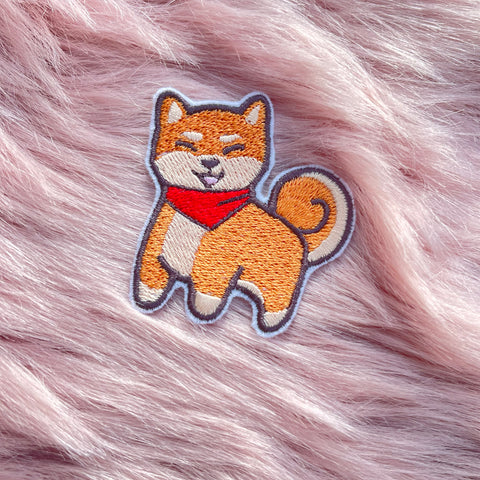Cute Shiba Inu Iron On Embroidery Patch