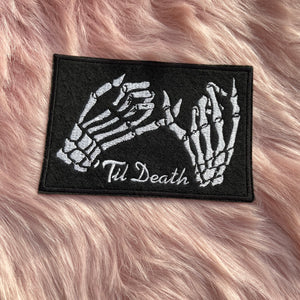 Until Death Pinkie Promise Iron On Embroidery Patch