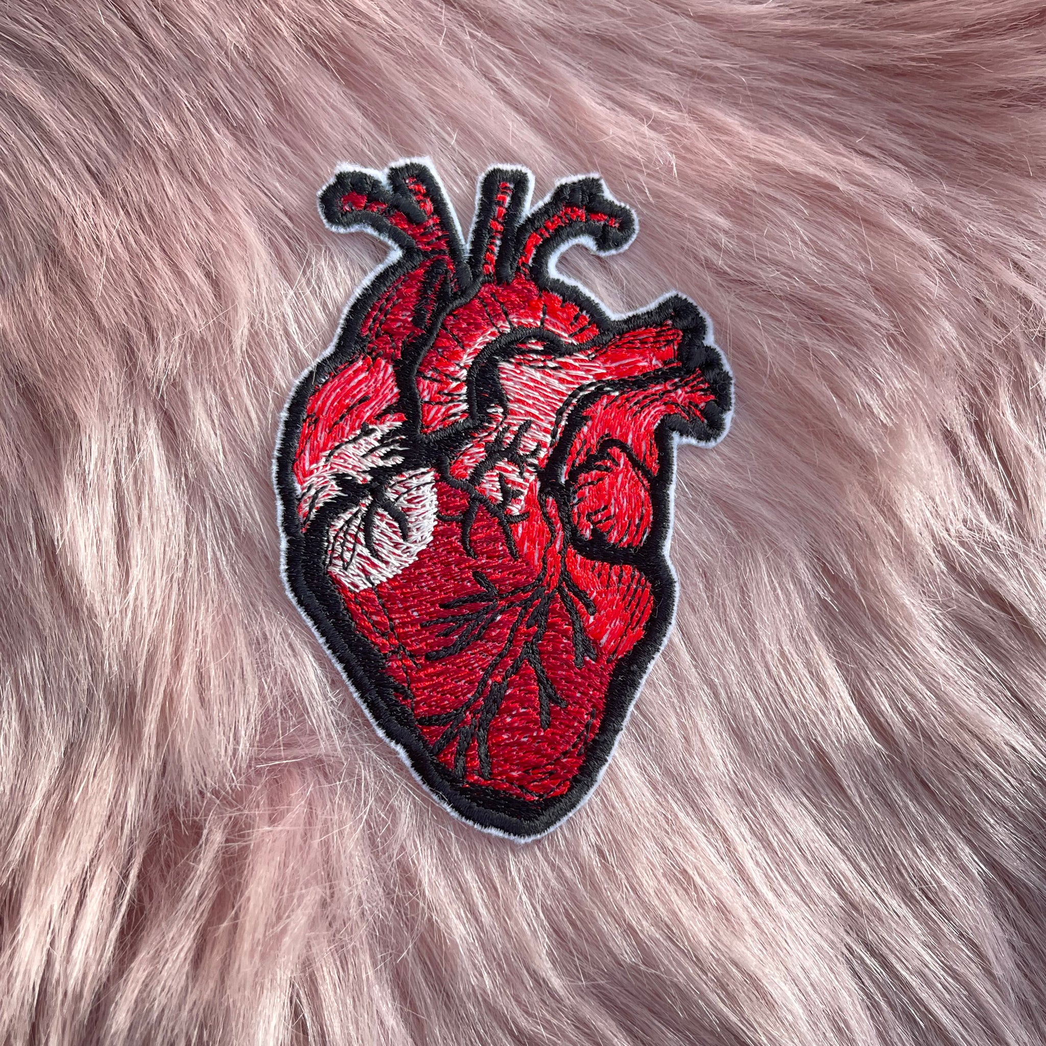 Embroidered Human Heart Iron On Embroidery Patch