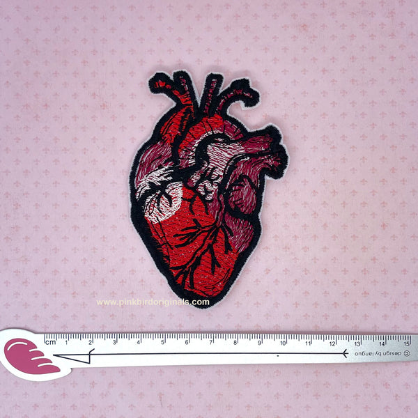 Embroidered Human Heart Iron On Embroidery Patch