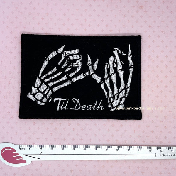 Until Death Pinkie Promise Iron On Embroidery Patch