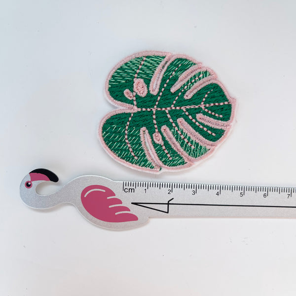 Tropical Leaf House Plant Monstera Iron On Embroidery Patch