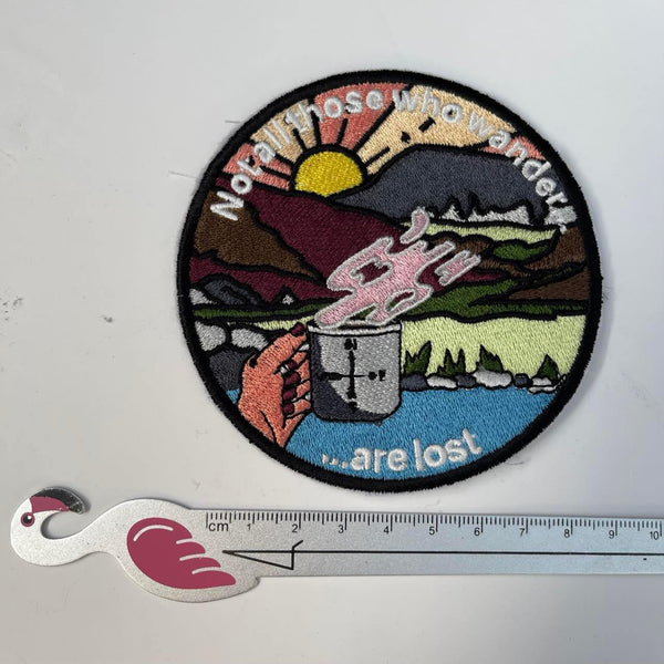 Not all those who wander are lost Mountains Travel Themed Iron On Embroidery Patch