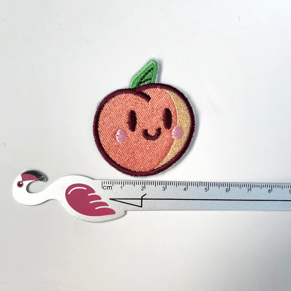 Cute Peach Iron On Embroidery Patch