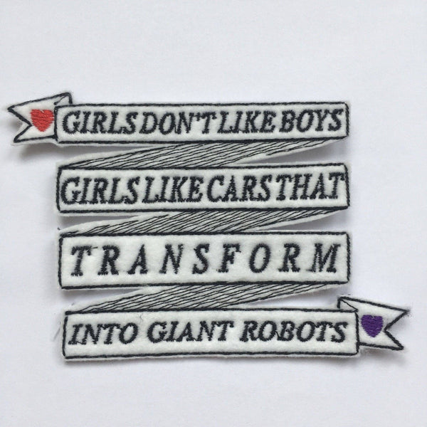 Girls don't like boys girls like cars that transform into giant robots