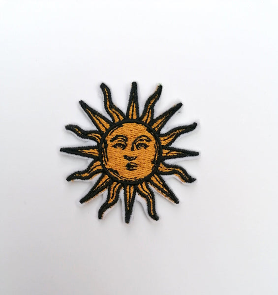 Little Art Nouveau Iron On Embroidery Sun Patch