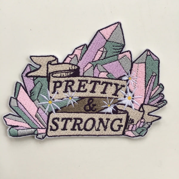 Pretty and Strong The Killers inspired music patch crystal power feminist Iron on Embroidered patch